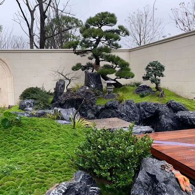 龟纹石园林石,假山制作 千层石假山工程,磬航万吨黑山石假山石产地批发