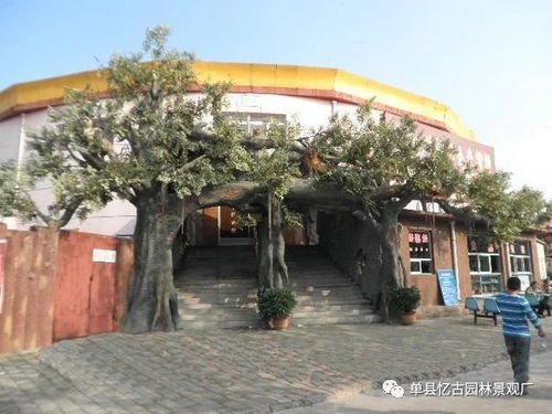 【烟台假树大门水泥景观制作厂】-